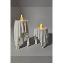 Zeroxo Uçan Kumaş Hayalet Mum Şamdan Figürü 6x9 Cm