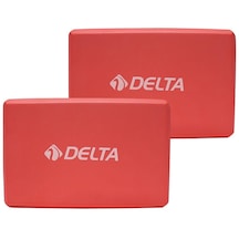 Delta Çiftli Yoga Blok - 2 Adet Yoga Block - Eva Yoga Bloğu Seti-Kırmızı