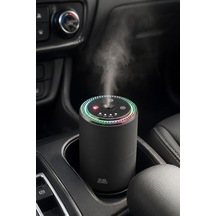 Rgb Otomatik Buharlı Araç Parfümü Aromalı Koku Difüzörü Şarjlı 1000mah Hava Nemlendirici Siyah Acıbadem