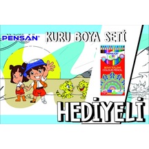 30x120 Boyama Rulosu Yaman Safaride + Pensan 12'li Kuru Boya Kalemi