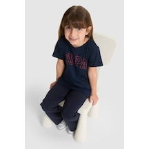 U.s. Polo Assn. Kız Çocuk Lacivert Tişört Basic 50325631-vr033