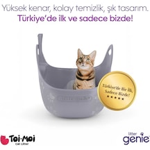 Yüksek Duvarlı Kolay Temizlenen Kedi Kum Kabı Yumuşak Esnek Taşınabilir Premium Kedi Tuvaleti