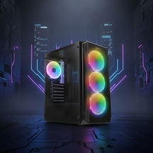 4x Rgb Fanlı Gaming Bilgisayar Kasası - Yüksek Hava Akışı, Modern Tasarım, Sessiz Fan
