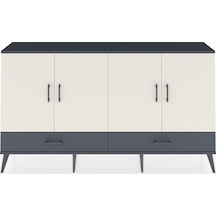 Arges Konsol 6 Raflı 2 Çekmeceli 4 Kapaklı 176x30x99 Antrasit-ayt Antrasit-aytaşı/antrasit