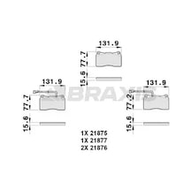 Fren Balatası - Alfa Romeo 166, 159, Giulietta, 156, Spider, Gt, Brera - Braxıs-ab0261 62823852