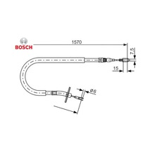 Fren Halatı Arka Sol Sprınter B904 96 06 1565mm/1390mm Bosch A9044200585