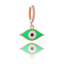 Greenish Eye Gümüş Küpe-341 Rose