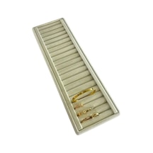 Yerli Üretim Süet Kumaş Krem Renk 35/11 Cm Kelepçe-bileklik Sergileme Standı Çok Renkli