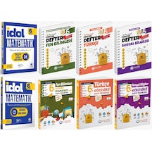 Çanta 2025 6. Sınıf Matematik + Türkçe + Fen + Sosyal Etkinlikli Soru + Defter Seti 8 Kitap