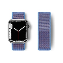 Apple Watch 42mm Uyumlu Hasırlı Cırtcırtlı Kordon - Mor
