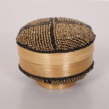 Bali Boncuklu Bambu Saklama Kutusu 16x10 Cm Mix