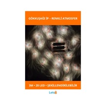3 Metre Led Işıklı Gökkuşağı Dekoratif İp 1 Adet