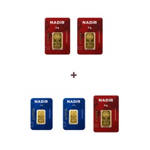 Nadir Gold 24 Ayar 20 Gram Külçe Altın 3 Adet 5 Gram Külçe Altın + 2 Adet 2,5 Gram Külçe Altın