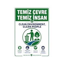 Temiz Çevre Temiz İnsan 50x70cm Pvc Isg Levha
