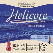 D'addario H314 Helicore Tek Keman Sol G Teli 4/4 Gümüş Sarım İle Zengin Alt Frekanslar Hassas Duyarlılık Ve Dengeli Tonal Yapı