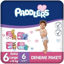 Bebek Bezi 6 Numara X-large 15+ Kg 6 Adet Deneme Paketi, Yüksek Emicilik