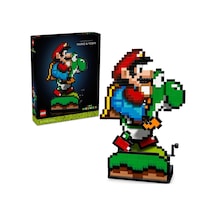 LEGO® Super Mario™ Super Mario World™: Mario ve Yoshi 71438 - Yetişkinler için Sergilenebilir Koleksiyonluk Yapım Seti (1215 Parça)