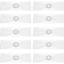 Flybuy 10 Adet Esnek Sandalye Kılıfı Kurdele - Düğün, Parti Dekorasyonu İçin 7 Renk Seçeneği Diğer