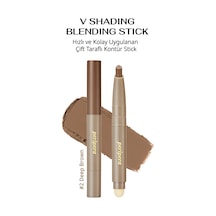 Peripera Pratik Uygulanan Çift Taraflı Kontür Stick Perıpera V Shading Blending Stick 002 Deep Brown