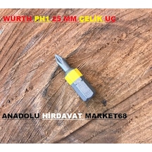 Würth Ph1 İnce Yıldız Bits Uç 25 Mm Cobalt Çelik Vida Sıkma Ucu