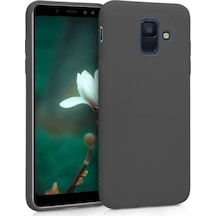 Samsung Uyumlu Galaxy J6 Arka Kapak Silikon Kılıf + Temperli Cam Ekran Koruyucu