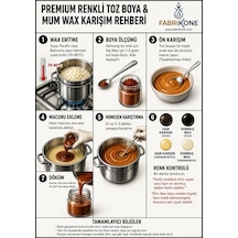 Premium Mum Yapım Hobi Seti - Parafin Wax 250 Gr - 3'lü Toz Mum Boyası Seti - Kırmızı, Siyah, Sarı Bkfabpw2503kssr Karışık