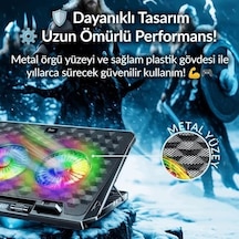Odin Rgb Işıklı Gaming 2200rpm Çift Fan Led Display Laptop Notebook Soğutucu Stand