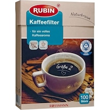 Rossmann Rubin Klorsuz 2 Numara Kahve Filtresi Kağıdı 100'lü