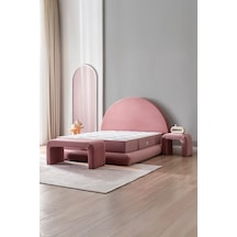 Good Night Legom Torba Yaylı Set Yatak Baza Başlık Tek Kişilik Yıkanabilir Ortopedik Pembe
