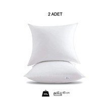 2 Adet Premium Kare Kırlent İç Yastık 1.kalite Elyaf Dolgulu Oyuncu Koltuk Yastığı, 45x45