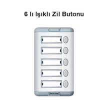 6 Lı Işıklı Zil Butonu