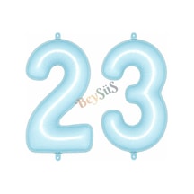 23 Rakam Folyo Balon Mavi Rengi 76 Cm
