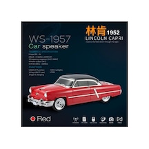 1952 Lincoln Capri Şarjlı Bluetooth Speaker Kablosuz Led Işıklı Hoparlör Fm Radyo Sd Kart Usb