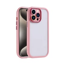 Zore İphone 15 Pro Kılıf Kamera Korumalı Renkli Kenar Ve Çerçeve Tasarımlı Nvth Vitamin Kapak-mürdüm