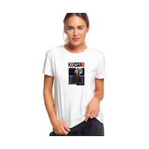 Kixstar Baskılı Beyaz Kadın Tshirt