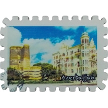 Azerbaycan Temalı Pul Magnet