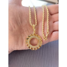 Çeyrek Kolye 22ayar Altın Kaplama 60cm Kolye Altın