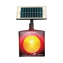 200 mm Power Ledli Güneş Enerjili Flaşör, Solar Çakar Lamba-557 - Kırmızı LED