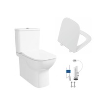 Vitra S20 Kare Kanalsız Klozet Takımı+soft Kapak+çift Kademeli Basmalı İç Takım Beyaz