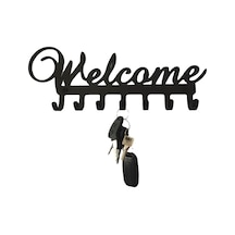 Springsun "7 Kancalı Pratik Duvar Askısı - Paslanmaz Çelik, Matkap Gerektirmeyen Montaj" Siyah