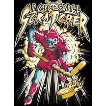 Skater İskelet Sticker 10x10 Cmrenkli Sticker