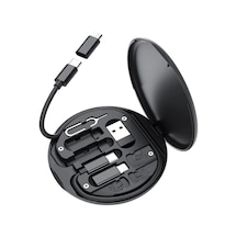 60w Destekli Kablo Kutusu Seyahat Kablo Seti 5'i 1 Arada Usb Type-c Şarj Kablosu Seti .