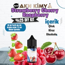 Strawberry Cherry Raspberryyoğun Dıy Kit Çilek Kiraz Ahududu Gıda Aroması %25 Oranda Aroma İçerir Hazır Değildir 30 Ml