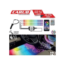 Carub Oto Ayak Altı Led Lamba Telefon Ayarlı Sese Duyarlı 12v 4 Adet