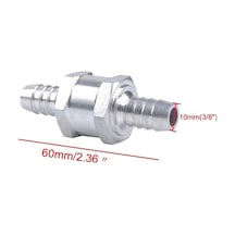Fastbuy Araba 10mm Alüminyum Yakıt Benzinli Tek Yönlü Geri Dönüşsüz Çek Valf