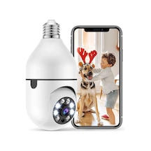 3mp E27 Ampul Kamera, İnsan Hareketi Takibi, Gece Görüşü, İki Yönlü Ses, Pan-tilt, Su Geçirmez, Dahili Siren, Tuya Uygulaması İle Kontrol