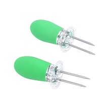 Padalink 2'li Yeşil Bbq Mısır Çatalı - Tpr Kolu Ve Paslanmaz Çelik İçerikli, Sabit Tutma Ve Kolay Pişirme Özelliği Çok Renkli