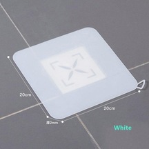 Beyaz Koku Önleyici Tuvalet Kanalizasyon Deodorantı Böcek Mutfak Mühür Geçirmez Kapak Silikon Yer Sifonu Deodorant Kapağı 20x20cm Beyaz Beyaz