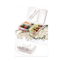 Mcg Takeaway Ergonomik Asorti Çatal Bıçaklı Pratik Yoğurt Saklama Kabı Renkli