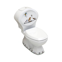 Serel Köpek Dekorlu Çocuk Klozeti, Alttan Çıkışlı - 8702gts110hdogr Diğer